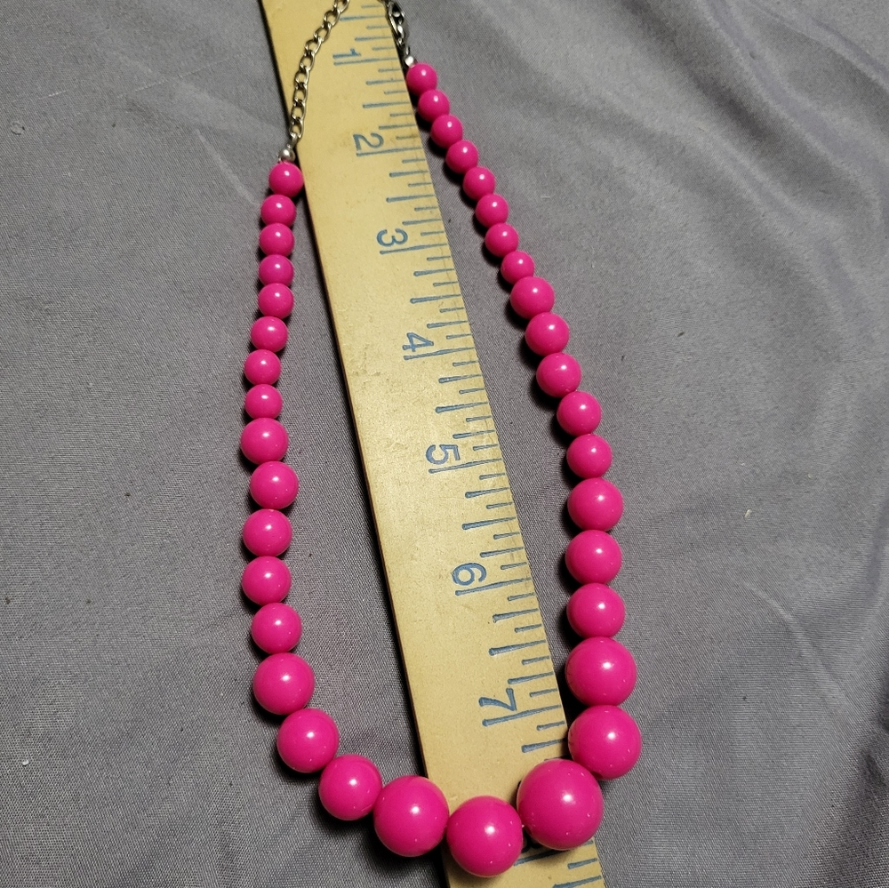 Pink beaded necklace